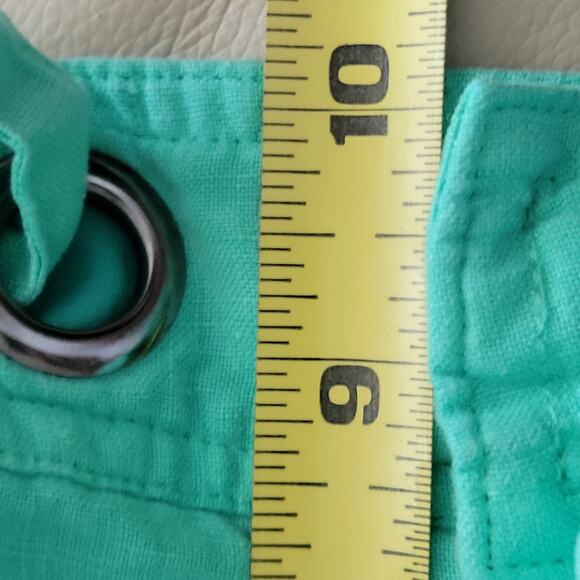 C&C California Women's Shorts Size Small 100% Linen Drawstring Ties Green Color - Picture 8 of 9